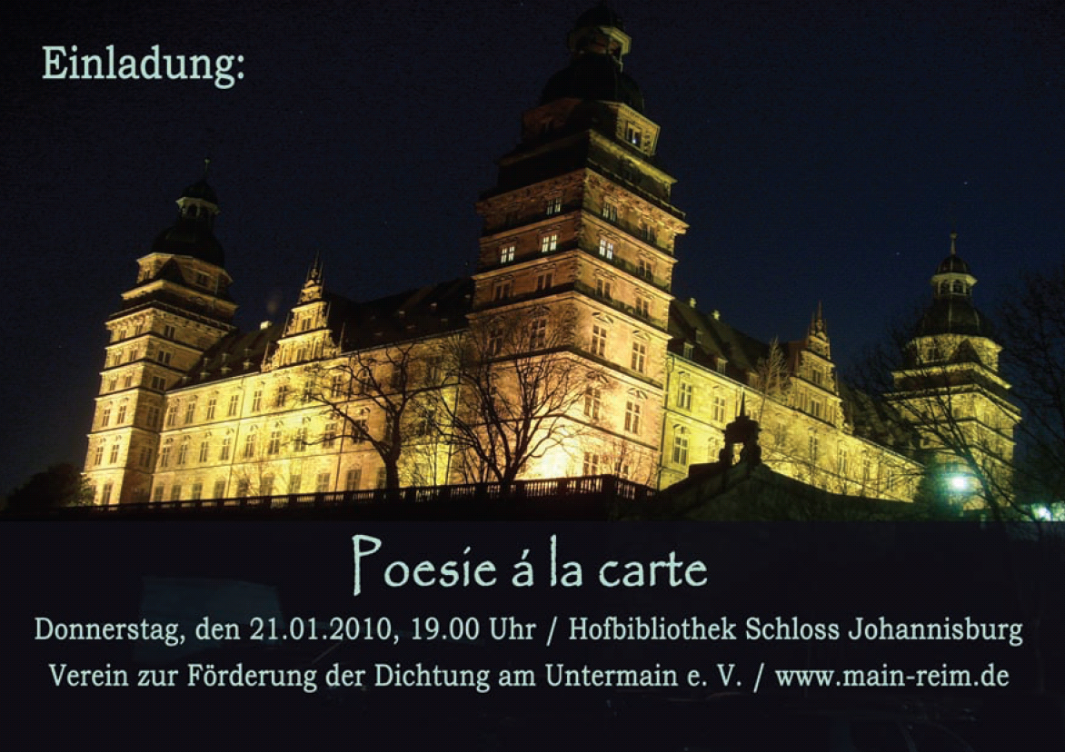 Lesung am 21.01.2010 | Hofbibliothek Schloss Aschaffenburg 